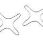 Set 2 riduttori fornelli Lillo Pedrini acciaio 9,5x9,5 cm