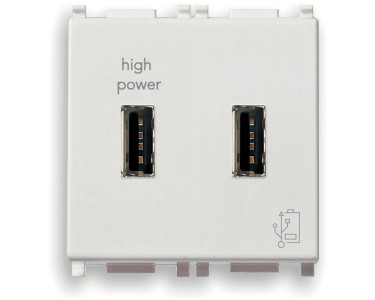 Vimar Plana unità alimentazione USB 2M 5 V 2,1 A colore bianco
