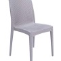 Sedia da giardino senza cuscino Bistrot rattan grigio perla 49x53x87 cm