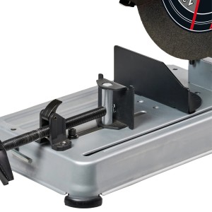 Dettaglio: Troncatrice per metalli Einhell TC-MC 355/1 con morsa e disco da taglio.