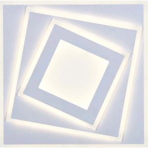 Plafoniera LED Alessia telecomando 2300lm 30W 2 tonalità 35x35x5,5 cm bian