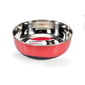 Ciotola per cani rossa in acciaio inox di t.b.t., antiscivolo per cibo e acqua.