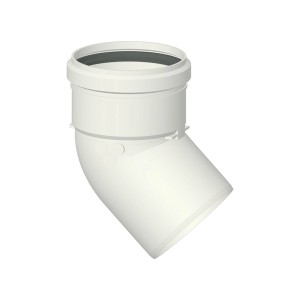 Raccordo a gomito bianco t.b.t. per Caldaie, dettaglio.