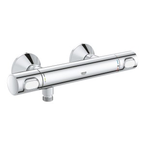 Miscelatore termostatico per doccia Grohe QuickFix Precision Flow cromato, montaggio a parete.