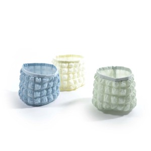 Cestino in tessuto Ø14x12 cm colori assortiti