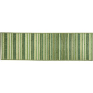 Stuoie in bambù verde con strisce chiare, vista dettagliata.