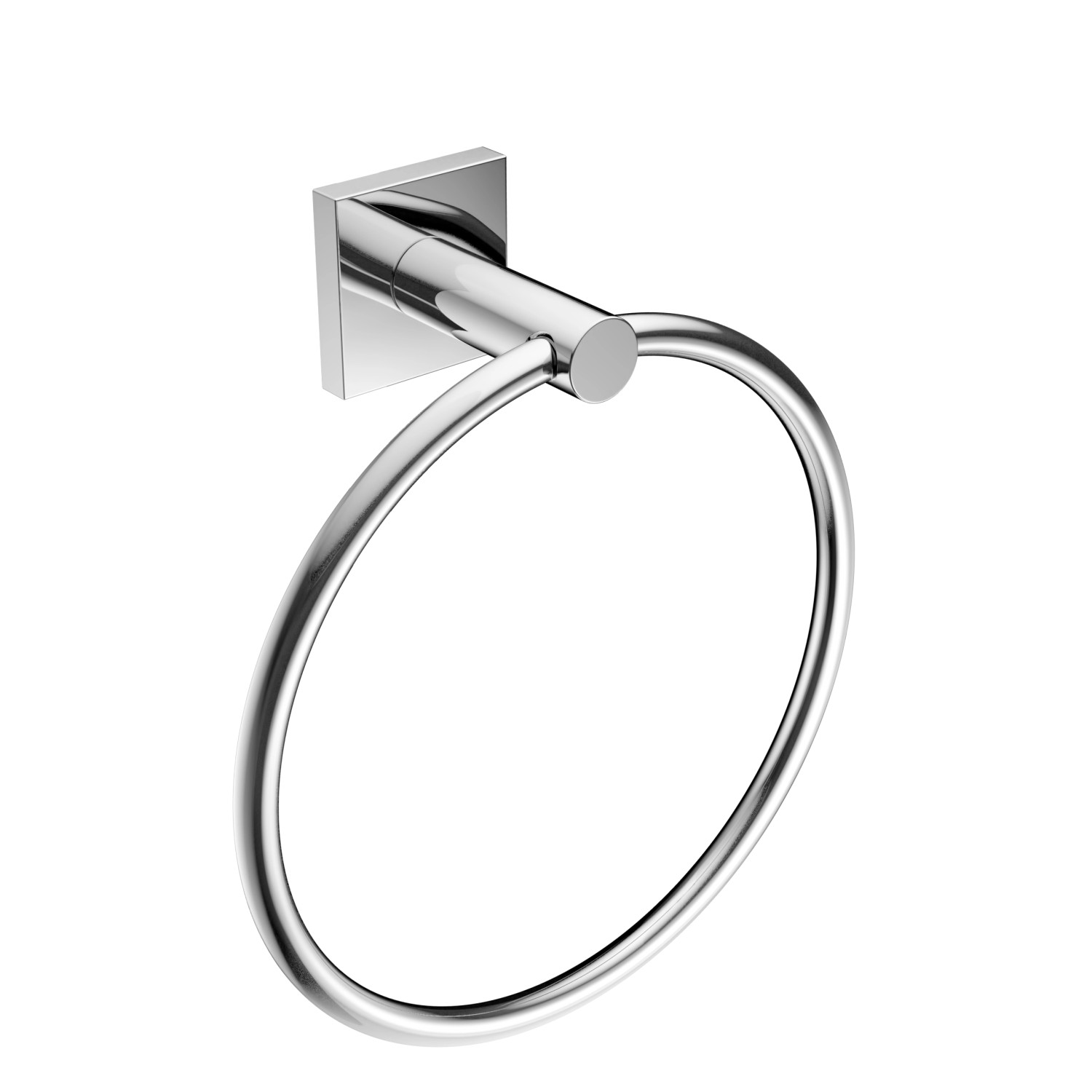 Metaform - Porta Asciugamani Ad Anello Da Parete Lucida In Acciaio Mod. T-Line