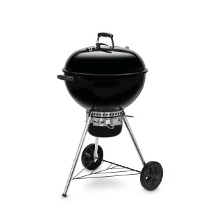 Barbecue a carbonella nero t.b.t. con coperchio e ruote.