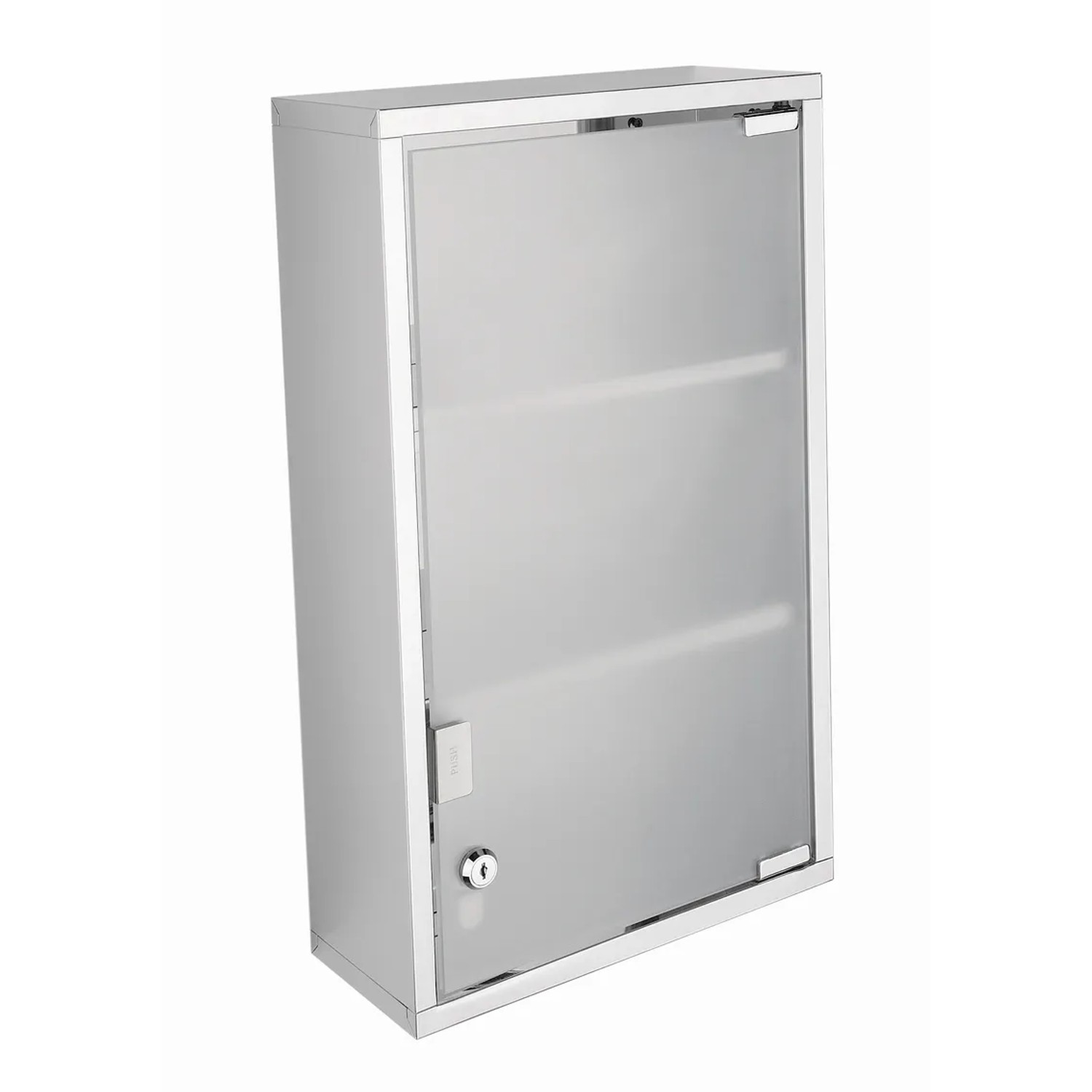 Armadietto Bagno con Specchio Vicco Zino Bianco 60x50 cm - Design Moderno