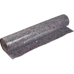 Rotolo di feltro protettivo LUX 1 m x 25 m con pellicola antiscivolo, ideale per proteggere da vernice e sporco.