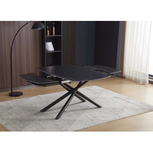 Tavolo allungabile da pranzo Astrid marmo nero 140x90x76 cm
