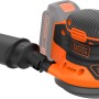 Levigatrice rotorbitale a batteria Black+Decker BDCROS18N con contenitore polvere, senza batteria/caricabatterie.