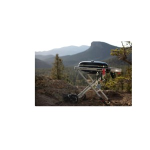 Barbecue a gas t.b.t. compatto e portatile, ideale per campeggio e picnic.