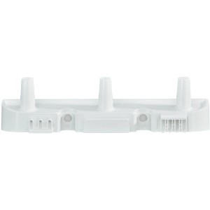 Leifheit Click System Ordnungscenter, supporto a parete bianco per dispositivi di pulizia e manici.