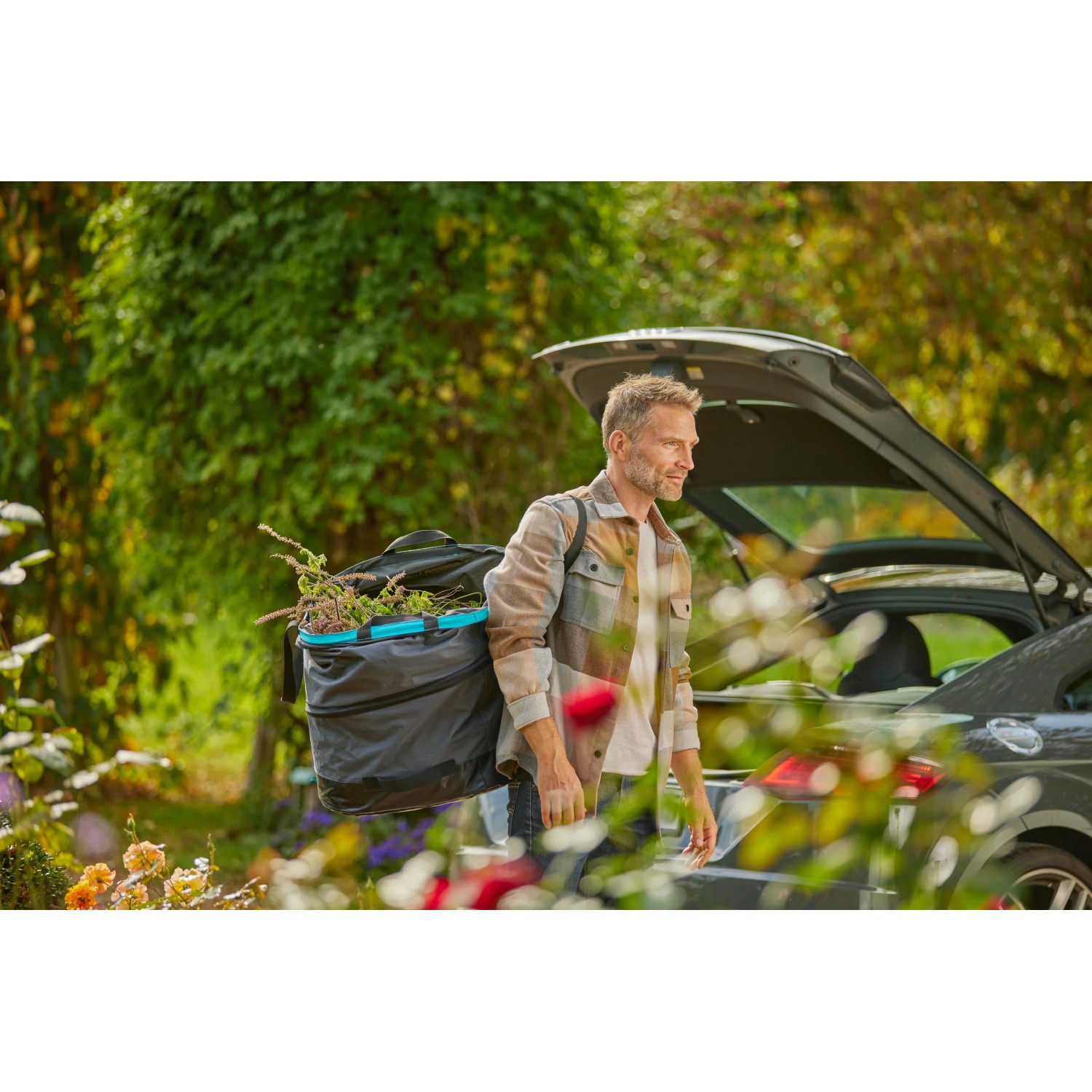 Sacco Per Rifiuti Da Giardino 272L - Borsa Riutilizzabile In PE, 76x67 Cm, Con Maniglie, Per Foglie, Sfalci, E Riciclaggio