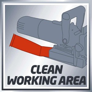 Fresatrice per lamelli Einhell TC-BJ 900 con aspirazione polvere per un lavoro pulito.