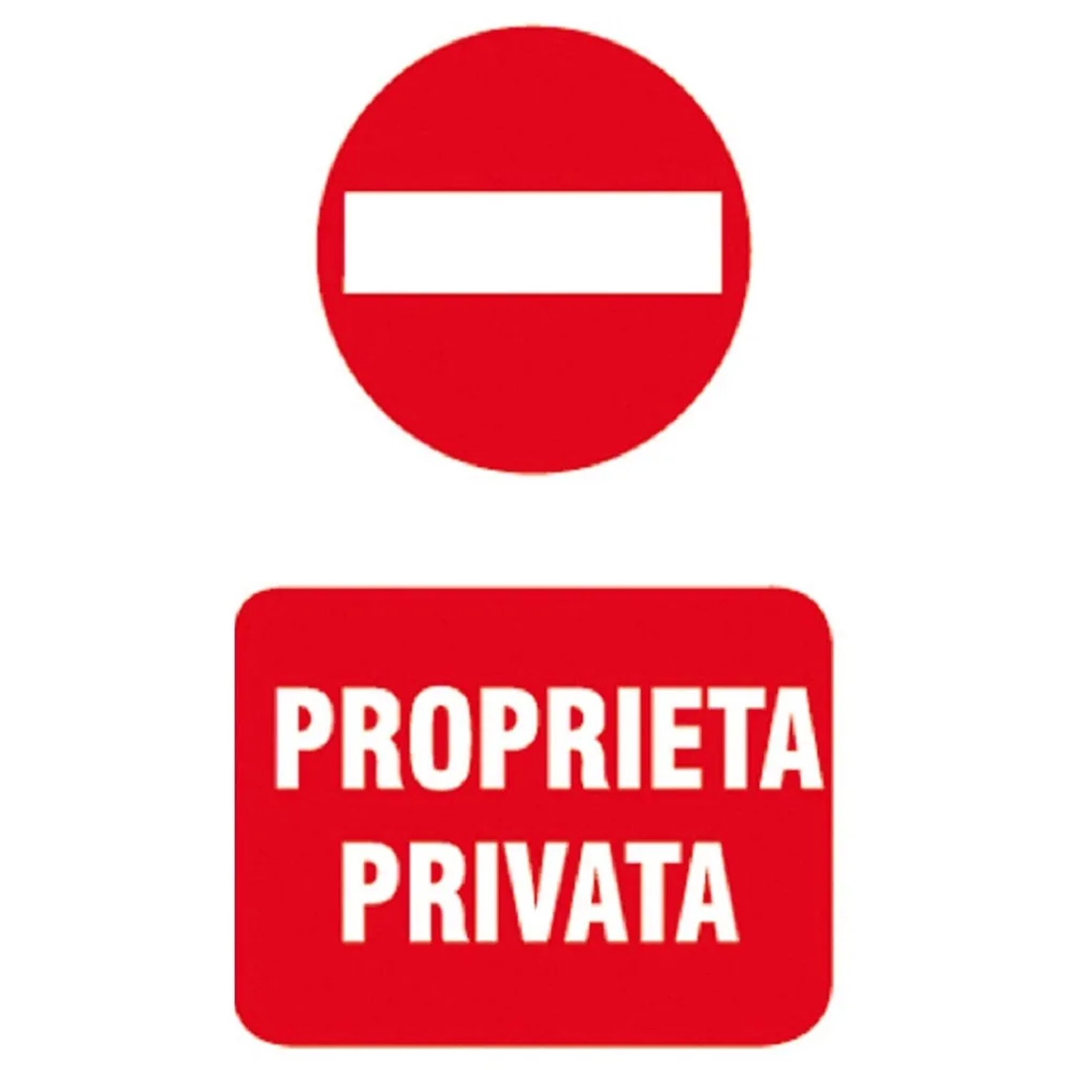 Cartello PROPRIETÀ PRIVATA ACCESSO VIETATO in plastica - 20x30 cm