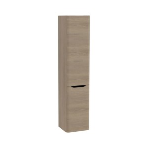 Mobile bagno colonna sospesa con portabiancheria 40x180 cm golden oak