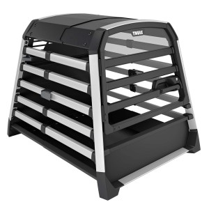 Trasportino Thule per animali domestici, robusto e sicuro per il trasporto in auto.