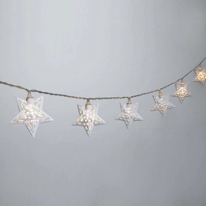 Catena luminosa 10 LED a batteria luce bianco caldo 1,5 m