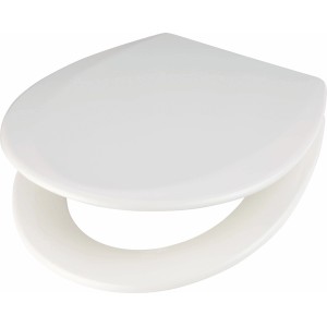 Sedile WC Cocula bianco in Duroplast, robusto e facile da pulire.