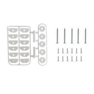 Kit di fissaggio per porte a soffietto t.b.t.: cursori, viti, accessori.