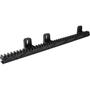 Cremagliera nera per motori per porte da garage, per l'automazione delle porte da garage.