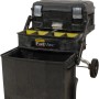 Carrello portautensili nero Stanley FatMax con ruote e maniglia estraibile.