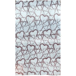 t.b.t. tenda in tessuto con motivo a cuore per decorazione finestra.