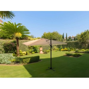 Ombrellone da giardino a palo decentrato New Michigan Ø 300 cm sabbia