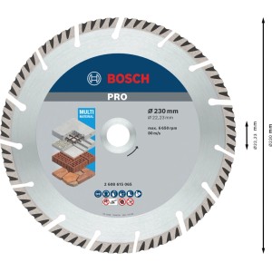 Disco diamantato da taglio Bosch 230x22,23 mm standard universale