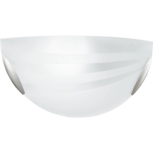 Applique t.b.t. bianca con design curvo e dettagli argentati.