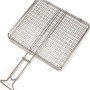 Griglia in metallo con manico per accessori barbecue.