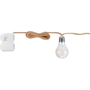 Catena luminosa Forcone con lampadina, LED bianco caldo, lunghezza 3,8 m e funzionamento a batteria.