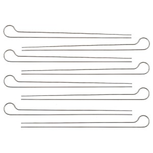 Weber spiedini doppi, set da 8, in acciaio rivestito per grigliate.
