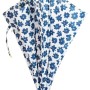 Ombrello t.b.t. con motivo floreale blu per il giardinaggio.
