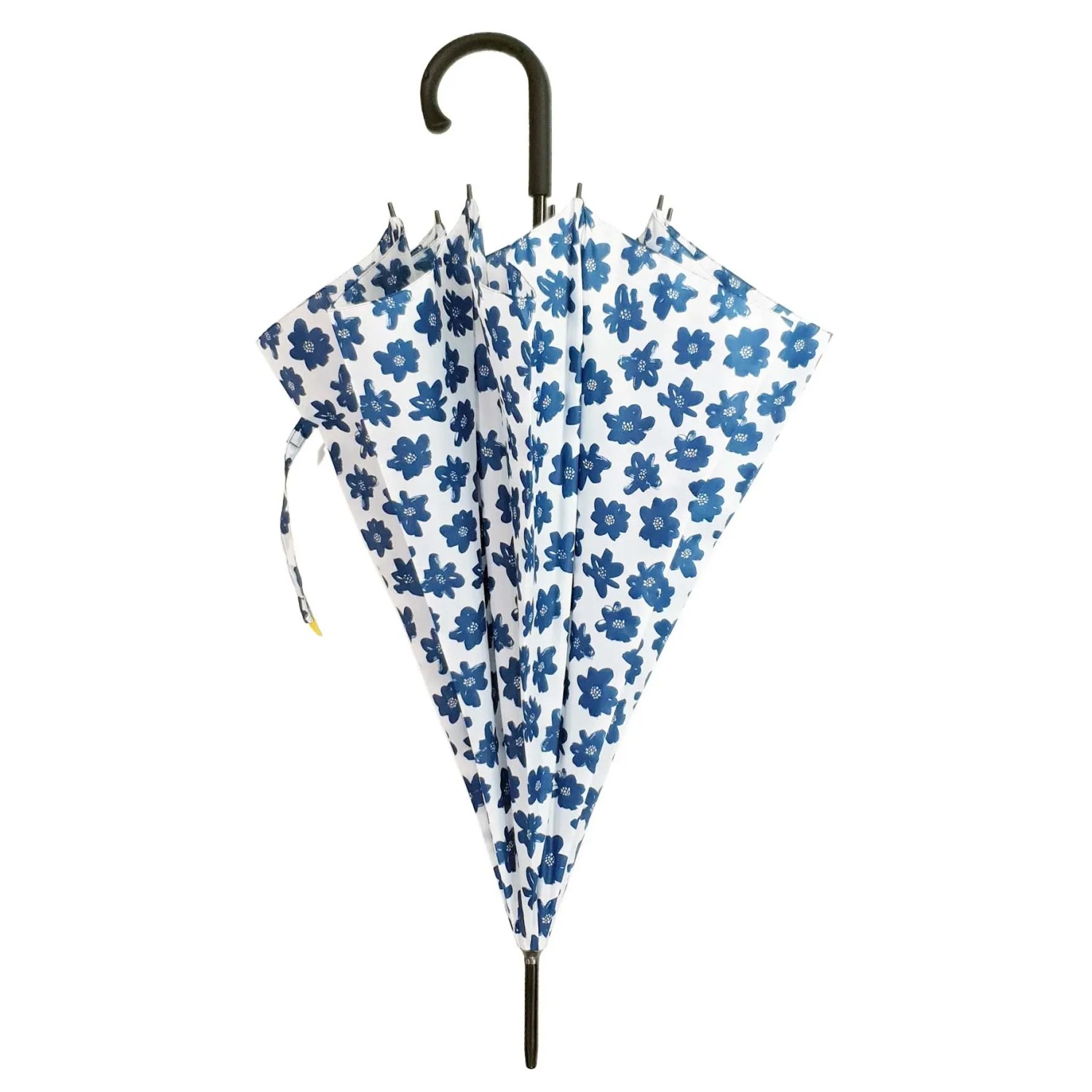 Ombrello t.b.t. con motivo floreale blu per il giardinaggio.