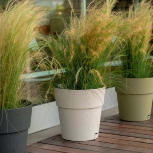 Vaso per piante plastica riciclata Bianco Gesso Ø 25 cm