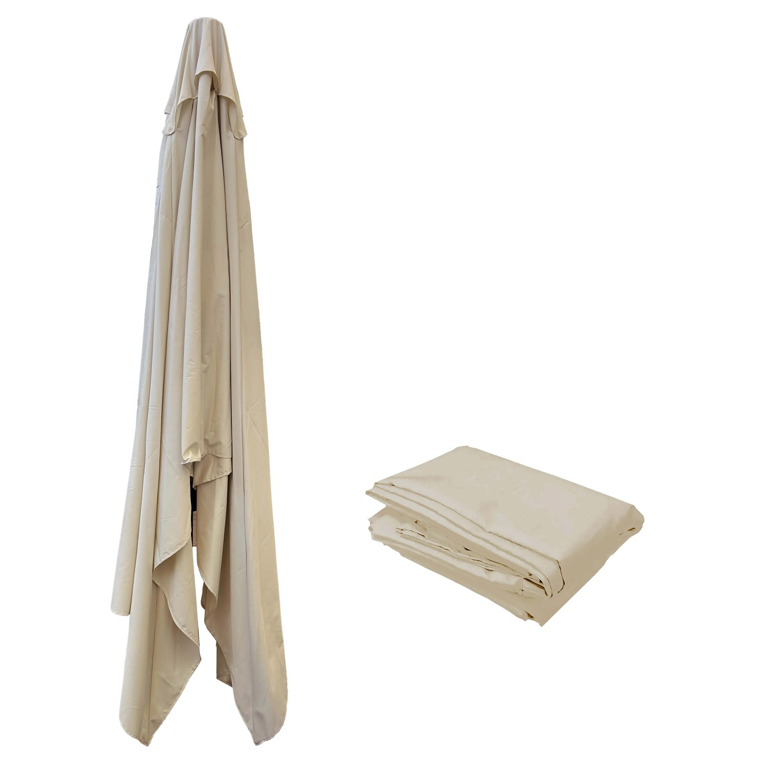 t.b.t. per ombrelloni, beige, per la protezione dalle intemperie e per lo stoccaggio.