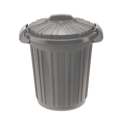 Bidone spazzatura con coperchio e maniglie Teo Tontarelli 23 l grafite