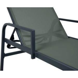 Lettino reclinabile Fernbrook in acciaio verde scuro