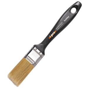 Pennello t.b.t. con manico grigio per hobby e fai da te.