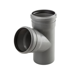 Raccordo a T grigio per tubi di scarico HT.