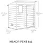 Schizzo di casetta da giardino in plastica Keter antracite 1,8 m² con dimensioni.