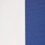 Dettaglio di una t.b.t. Tende da sole a righe blu e bianche.