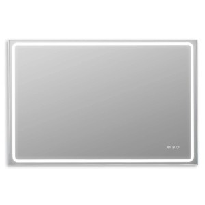 Specchiera rettangolare t.b.t. con illuminazione LED sul bordo.