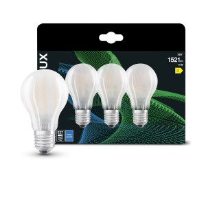 Lampadine LED E27 in confezione da 4, opache, per un'illuminazione piacevole.