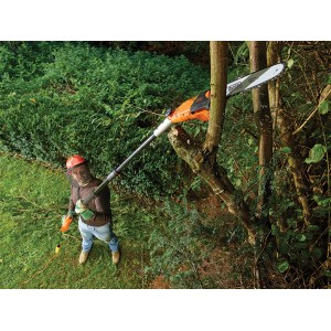 Troncarami elettrico Black+Decker PS7525 in uso per tagliare rami.