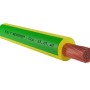 Cavo unipolare t.b.t. giallo-verde per installazioni elettriche.
