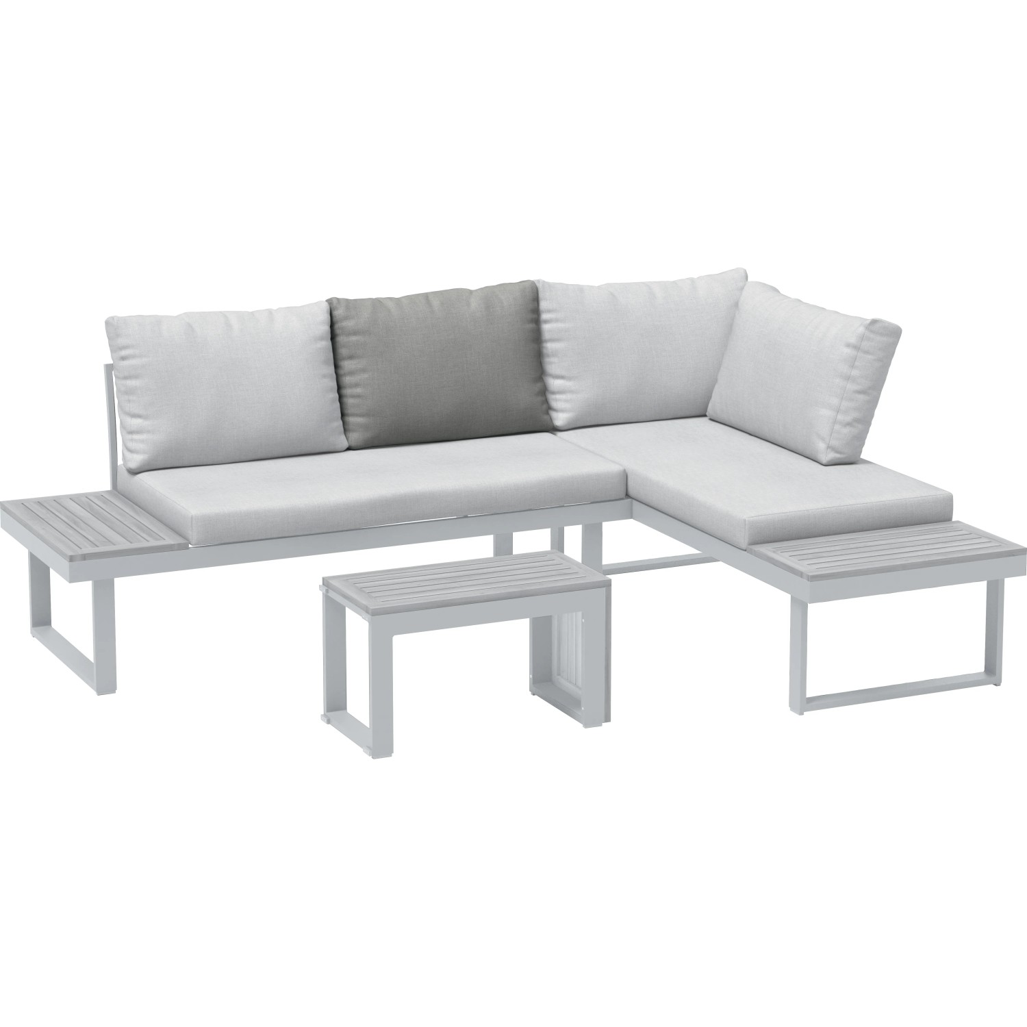 Cuscino schienale grigio 100x70x45 cm per Lipson corner lounge. Aumenta il comfort in giardino.
